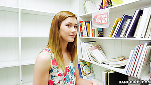 Redhead beauty Alaina Dawson gets drilled on POV camera
