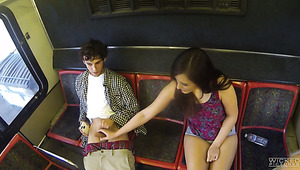 Unforgettable sex session in a public bus featuring Anastasia Black