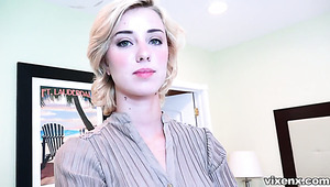 Blue eyed auburn sexpot Haley Reed is known as awesome cock rider