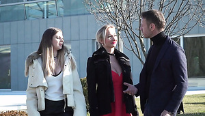 Torrid UK beauty Stella Cox doesn't mind sharing fat cock of Rocco Siffredi