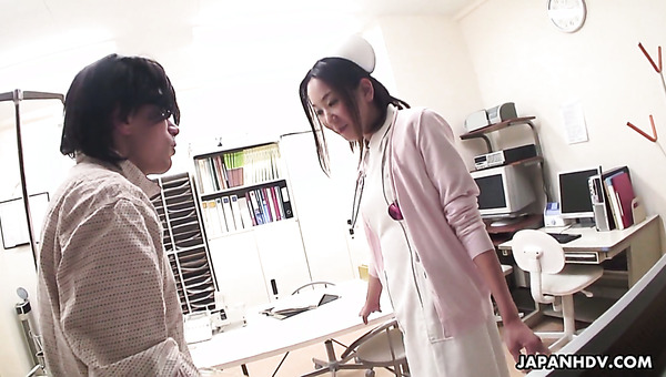 Aroused doctor is busy with fingering wet pussy of kinky nurse Mika Kojima