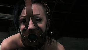 Skinny messy looking whore gets her snatch tickled with vibrator