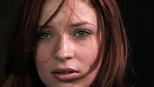 Foxy red-haired young fairy gets her fresh body bandaged