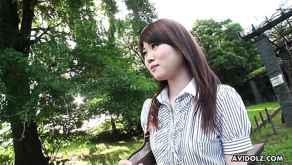 Attractive Japanese girl Kazumi Saijo definitely loves when she is fucked doggy
