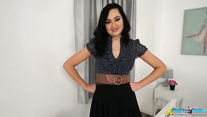 Alone stripping girl Bonnie gonna mesmerize you with her tight tits