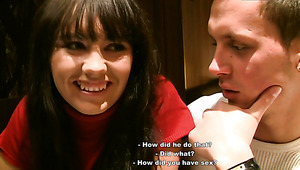Sex-starved gal doesn't mind having sex with two men at once