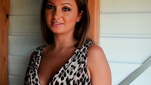 Bruno Dickenz gets a great blowjob from hot tanned babe Abella Johnson