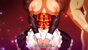 Anime girl masturbates pussy and gets fucked hard doggy style