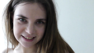 Barely legal teen with puffy nipples makes money for college