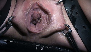 Bald slutty girl Abigail Dupree got her pierced kitty investigated rough
