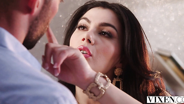 Brunette boss Valentina Nappi first wanted to fire her assistant but instead fucked him hard