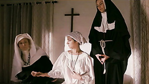 Erotic sex ritual with lesbian nuns