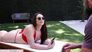 Guy Wanted To Please His Pretty Curvy Big-assed Neighbor With a Massage But Ended Up Fucking Her
