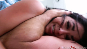 Teasing latina wife Mia Martinez gets put in place by her horny lover