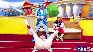 Pervy latina with curvy body happens to be spit-roasted in the magic kingdom